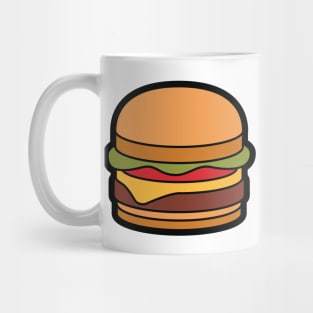 Flat Design Cheeseburger Mug